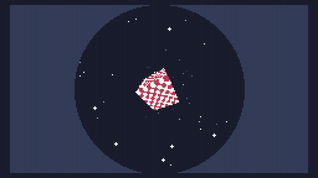 A boing cube with scrolltext announcing the competition.
